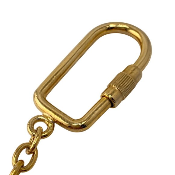 CELINE Triomphe Keychain with Carabiner in Gold - Picture 4 of 8